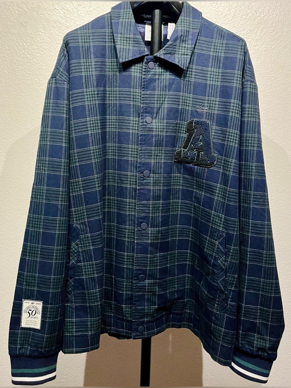 Adidas Originals 50th Anniversary Tartan Plaid Coach Jacket - Size L (Men’s)